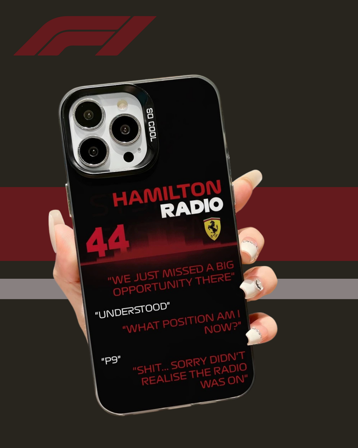 ❤️🏎️Lewis Hamilton Inspired iPhone Cases (Pre-Order)