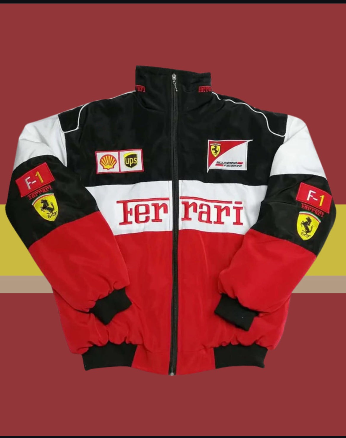 π₯π Ferrari Retro Embroidered Jacket (Pre-Order)