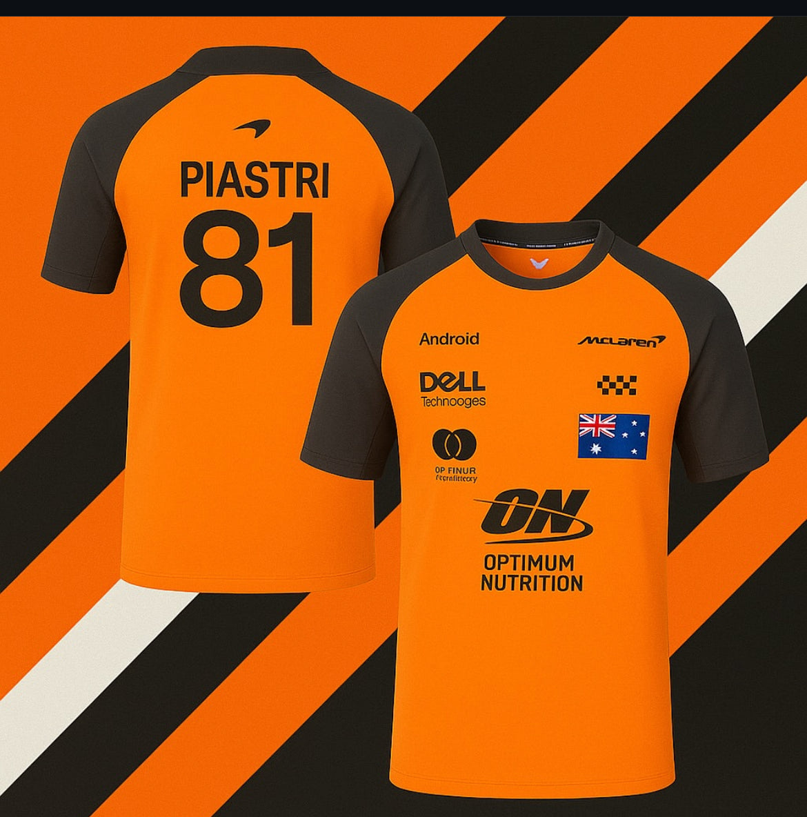 π§‘ McLaren 2025β2026 F1 Team Driver Set-Up Polo T-Shirt β Piastri & Norris Edition (Pre-Order)