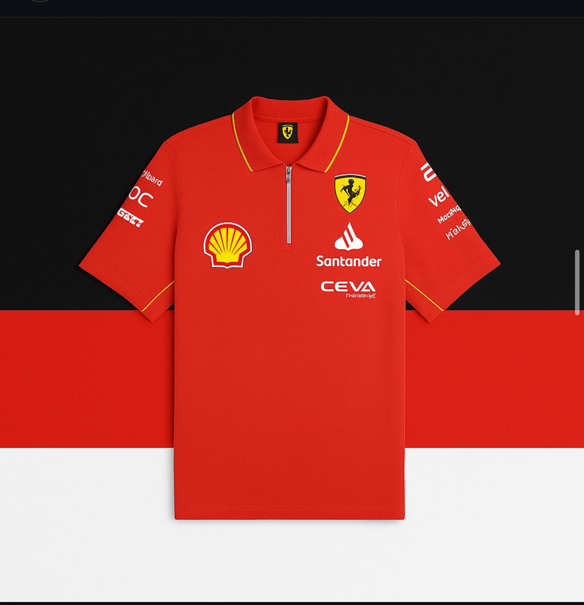 ❤️💛2025 Scuderia Ferrari F1 Team Polo Shirt / Jersey (Pre-Order)