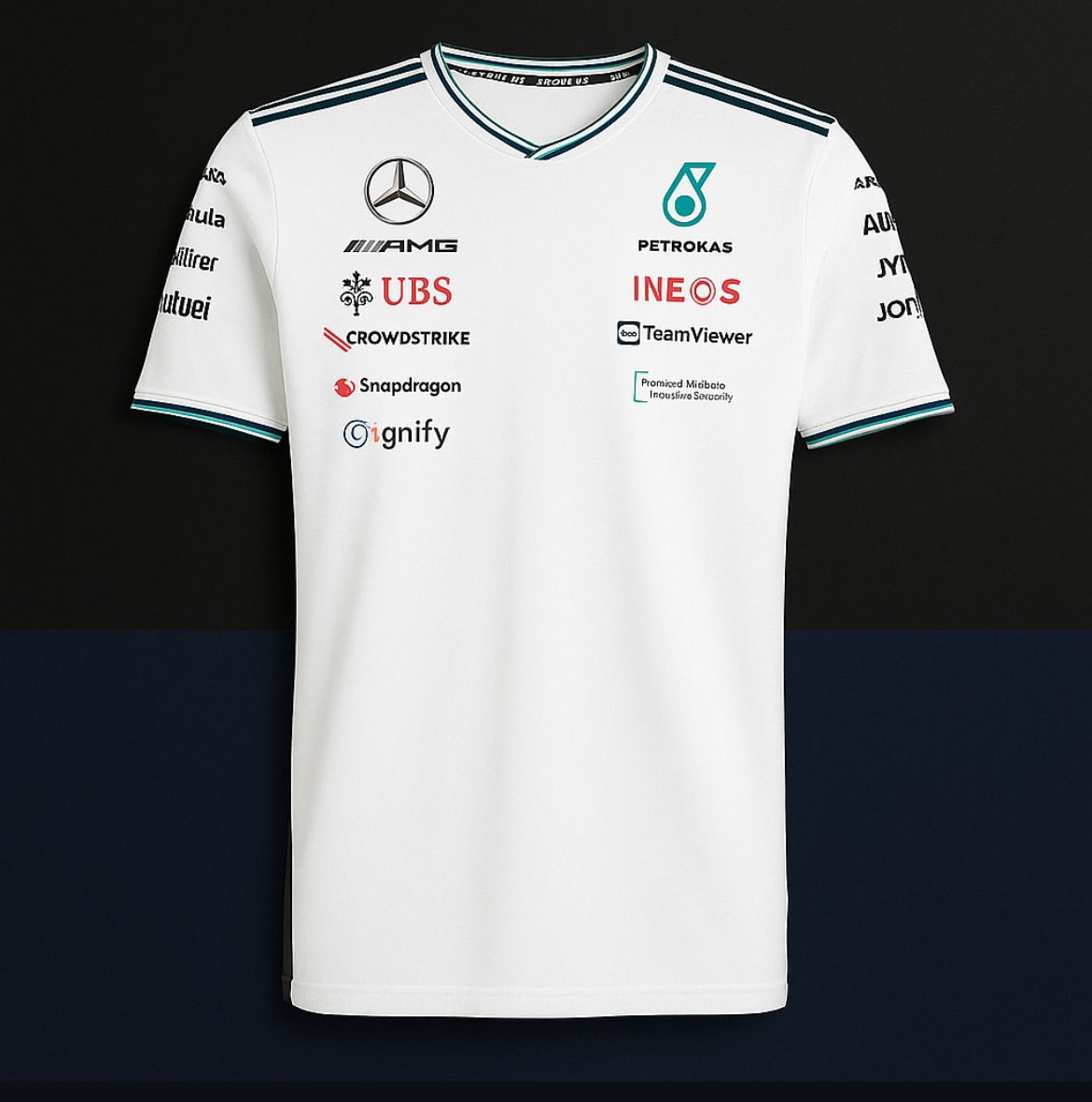 🖤💚 2025–2026 Mercedes-AMG Petronas F1 Team Polo Shirt (Pre-Order)